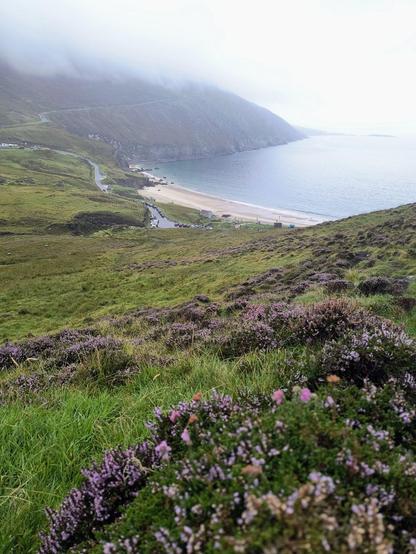das saftige Grün, die Steilküste und das tolle Blau des Atlantiks.
Genial