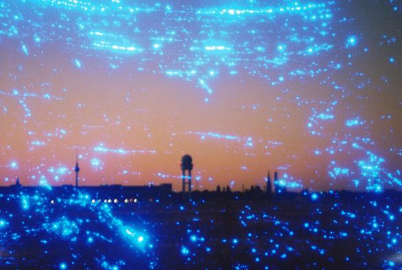 Glittering otherworldly glow over Tempelhof at sunset, where gothic silhouettes meet cosmic shimmer in twilight air. Vision by @scatebrana. #chaoticphotomag #chaoticphotos #lomography #photography #35mm #analogphoto