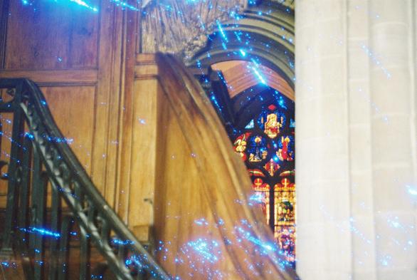 Glittering otherworldly glow over Tempelhof at sunset, where gothic silhouettes meet cosmic shimmer in twilight air. Vision by @scatebrana. #chaoticphotomag #chaoticphotos #lomography #photography #35mm #analogphoto