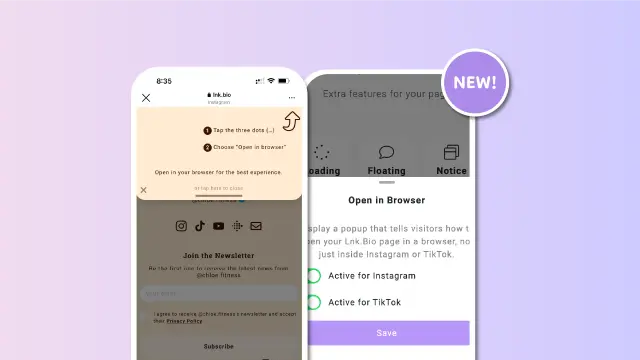 Open in browser popup preview
