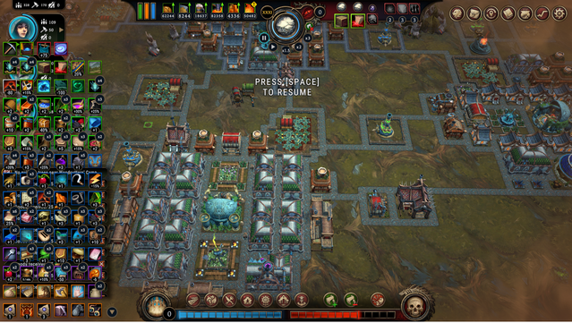 Countless buff icons on the left, tens of thousands of items in the top panel, year 31 in local time.