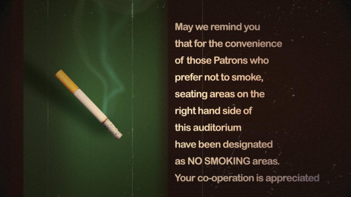 Vector graphic re-creation: No smoking warning