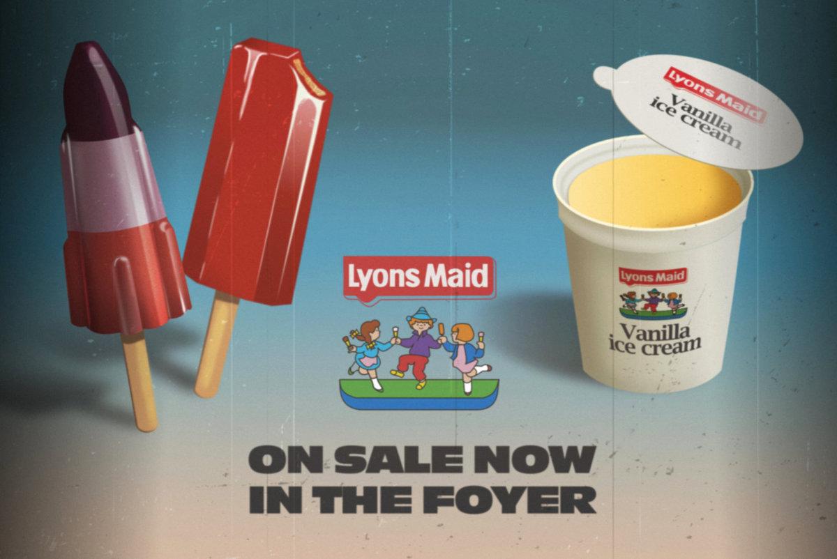 Vector graphic re-creation: Lyons Maid ad