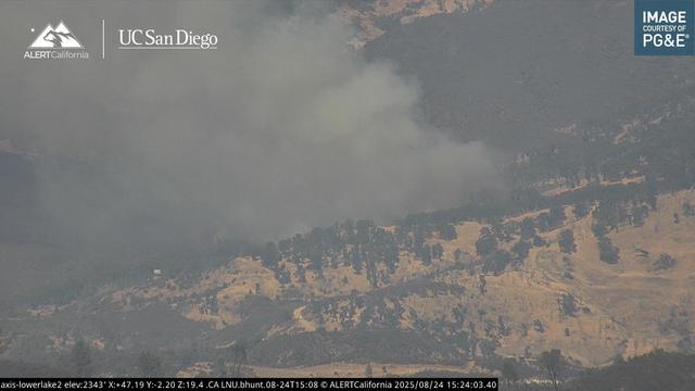 Snapshot of Sky Fire in Lake County from Alert California network.