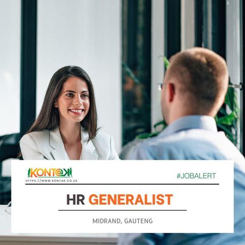 HR Generalist (JB5574) at Kontak Recruitment in Midrand, Gauteng