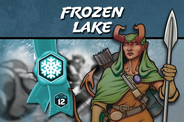 Teaser image for Frozen Lake Wayward Page. Free 5e encounter from IonQuest Games. 