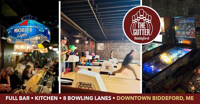 The Gutter (Bowling & Arcades + Bar & Kitchen) in downtown Biddeford, Maine!