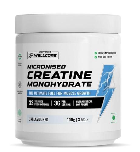 5 [§welicore pp nthe
* MICRONISED
CREATINE
5 MONOHYDRATE
J THE ULTIVATE FUEL FOR MUSCLE GROWTH 4
33 nconunen | 3G Sewn | Tom burs
8 5
= UNLAVOURED 100g | 3.5302 0