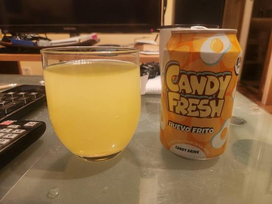 A "fried egg flavored soda can"