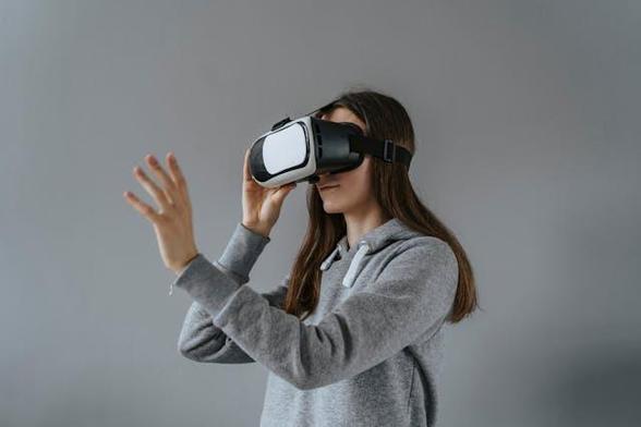 Person using VR headset