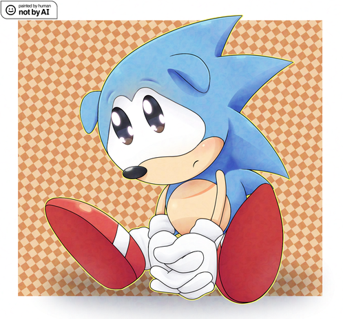 A well-known video game character is using the "puppy eyes" expression.