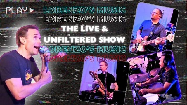 Image of people playing instruments and text