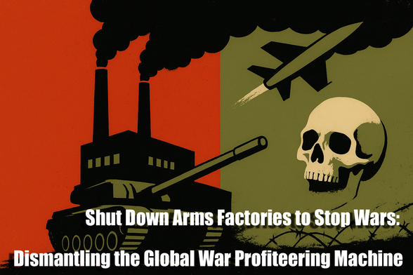 The $95-billion global arms industry fuels both human suffering and ecological collapse. Wars kill over 2,000 people daily, displace millions, and poison aquifers, soils, and habitats. While corporations like Lockheed Martin profit from rising conflicts and brokers like Viktor Bout prolong them, societies and ecosystems pay the price. India mirrors this imbalance—pouring funds into defense while neglecting water, health, education, and climate resilience. The campaign “Shut Down Arms Factories to Stop Wars” calls for dismantling the war economy: halting weapons production, regulating brokers, enforcing ecological accountability, and redirecting resources toward life and sustainability. Peace must mean fertile soils, clean water, and thriving ecosystems—not just the absence of war. Yet even the green transition risks repeating extractive violence unless pursued with justice. True peace demands linking disarmament with ecological restoration, curbing militarism, and investing in life within planetary boundaries.