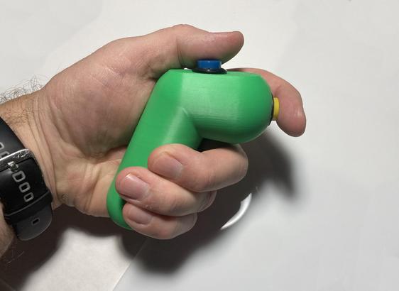 A 3D printed "nunchuck" style controller.