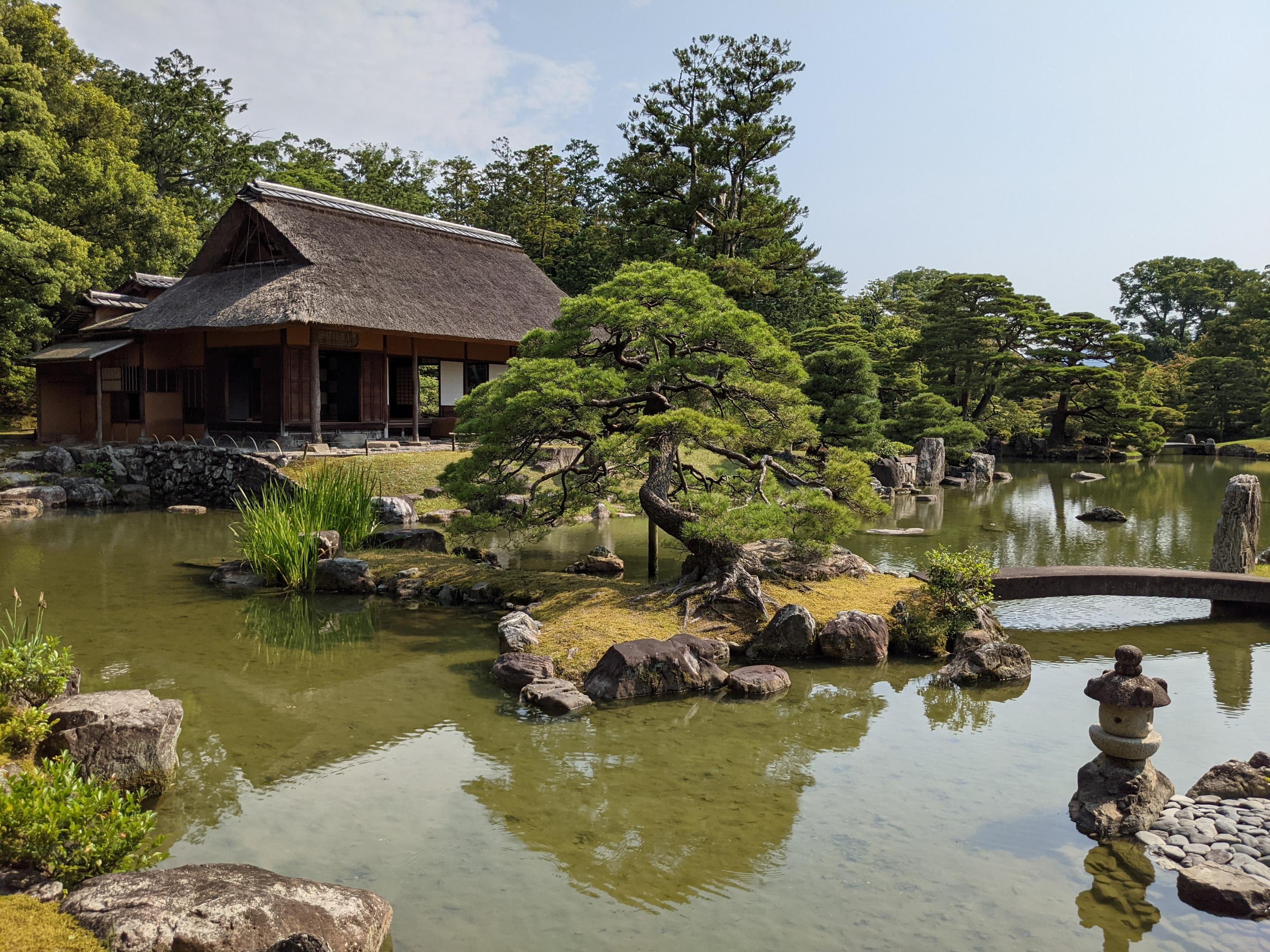 The pond at Katsura Rikyu.