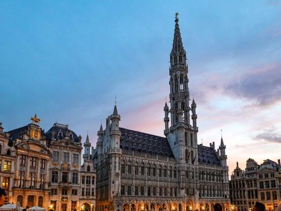 Grand Place Brussels illuminated at night