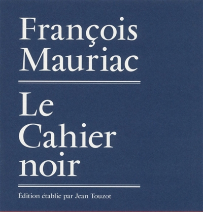 Le cahier noir : et autres textes de l'Occupation
Auteur : François Mauriac 

Publié en 1943, ce texte est la contribution de l'écrivain à la presse clandestine de la Résistance. Il y stigmatise l'attitude de P. Pétain et des Français qui acceptent de collaborer avec l'ennemi. A l'oppression, il oppose des paroles d'espérance et renouvelle sa foi en l'homme.

Traduit en anglais, il est diffusé depuis Londres par la France Libre.