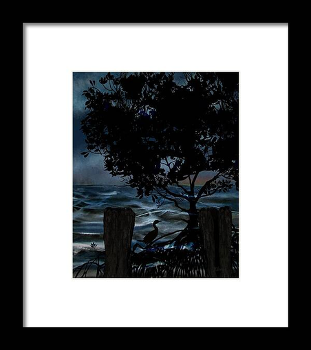 Stormy Beach The Break Of Dawn by Joan Stratton - paintingsbyjoan.com

With the coming of dawn, there's a hint of red sky amongst the storm clouds.

A twisted mangrove tree stands silhouetted against a turbulent sea, its roots tangled in the sand as waves crash and shadows stretch. A lone bird perches beneath its branches, watching the storm roll out and the day roll in. The remains of an old pier, frame the foreground, adding depth and mystery to the scene.

Inspired by the beaches and mangrove trees of Weipa, Queensland, this piece blends one of my acrylic paintings with digital Ether Art — hand-drawn from a blank canvas, layering traditional brushwork with expressive digital texture.

Stormy Beach The Break Of Dawn is perfect for lovers of dramatic seascapes, coastal nature, and moody landscape art. Available across fine art prints, canvases, apparel, and home décor.