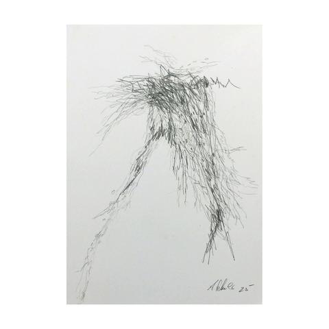 Bleistiftzeichnung, abstrakt.