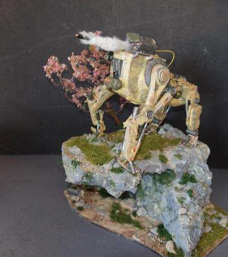 Scratchbuild gorilla mech diorama
