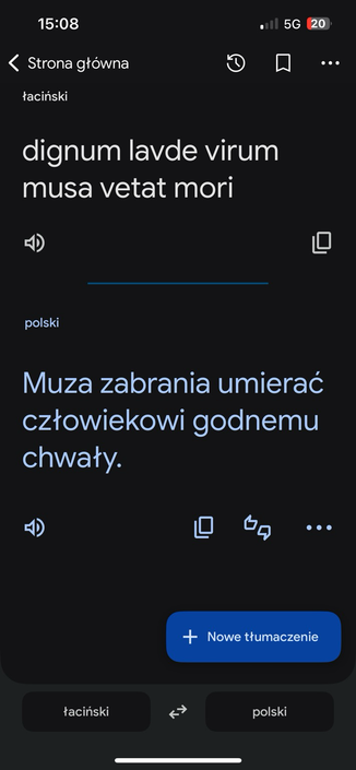 A phrase in Latin - To a Man worthy of Glory Muse forbids to die 