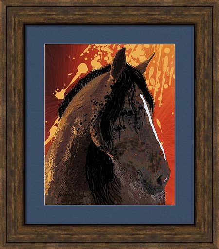 Firelight Splattered Paint Horse Portrait by Joan Stratton - paintingsbyjoan.com

A warmblood mare with a flowing mane stands bathed in firelight — her coat splattered with vivid orange, yellow, and dark accents that dance across the canvas like sparks in motion. Her eyes are expressive, her posture calm, and her presence quietly powerful.

This piece was inspired by RBH Paris, a competition horse bred for show jumping in North East Victoria. I created this piece using my Ether Art technique — hand-drawn digitally from a blank canvas, layering abstract splatter with equine elegance.

Firelight Splattered Paint Horse Portrait is perfect for horse lovers, abstract art collectors, and anyone drawn to bold colour and expressive animal portraits.

Available across fine art prints, canvases, apparel, and home décor.