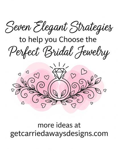wedding logo with with colors: Pastel Pink, White, Black; getcarriedawaysdesigns.com