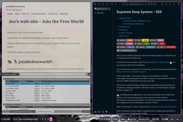 Nyxt and Firefox side by side