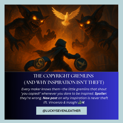 Featured image of a new blog post about the Copyright Gremlins and Inspiration.