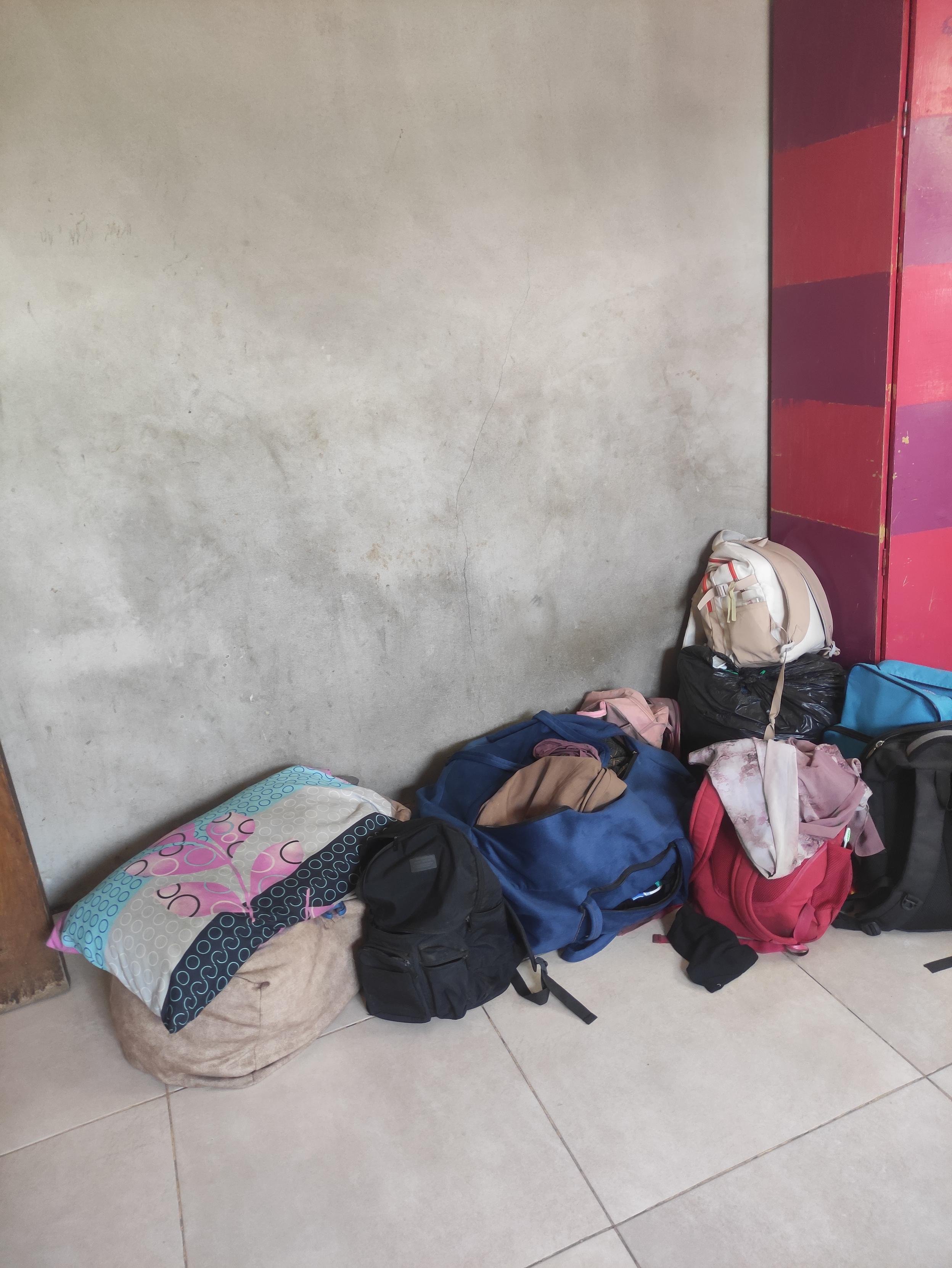 We are always prepared and our bags are always ready to flee under the bombing and displacement, and we always do not know where to go.