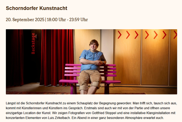 Screenshot von der Seite https://remstalleben.de/event/schorndorfer-kunstnacht/ mit einem der ausgestellen Bilder.
