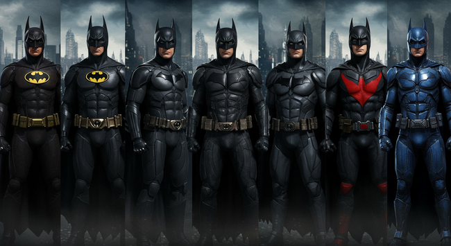 Batman Halloween costume guide featuring classic comic suits, modern armored styles, kids’ outfits, and DIY ideas to help fans and cosplayers choose the perfect Dark Knight look. - Creed leather