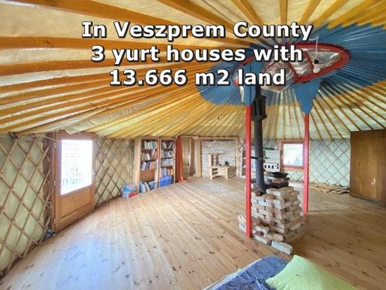 In Veszprem County 3 yurt houses with 13.666m2 land