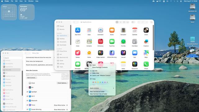 macOS 26 Tahoe screen, courtesy of Aric Pedersen