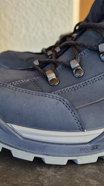 A close up of my new hiking shoes