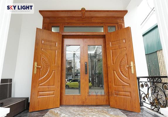 Khám phá xu hướng sử dụng cửa thép vân gỗ tại các thành phố lớn
