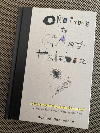 Book. 
(ORBITING THE GIANT HAIRBALL)
A Corporate Fool's Guide to Surviving with Grace
Gordon MacKenzie