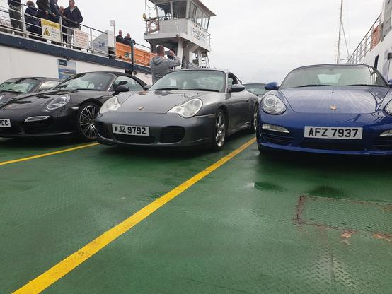 This was the only part of today where I had to roof up - needed because with these cars on the front row, we were getting quite a bit of sea spray as the ferry made its way across.