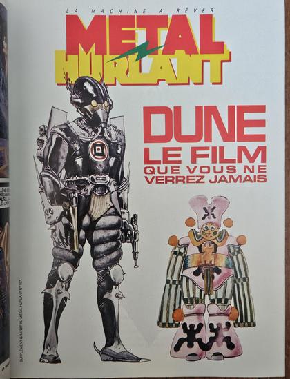 The cover page of the Dune supplement, with artworks by Moebius.