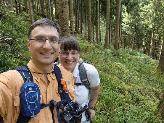 Selfie from my and my wife in the forest