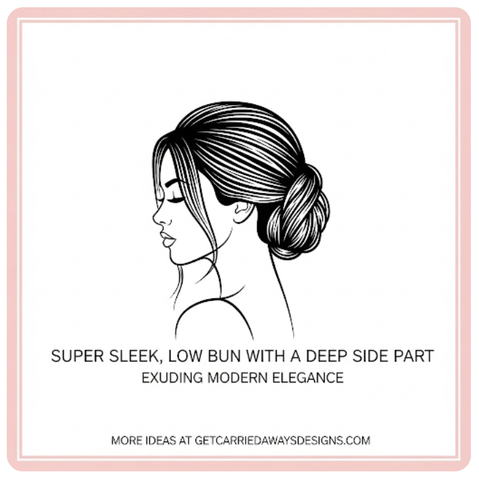 wedding logo with with colors: Pastel Pink, White, Black; getcarriedawaysdesigns.com