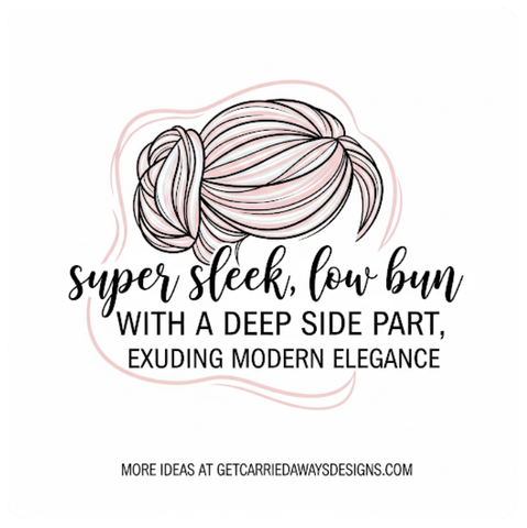 wedding logo with with colors: Pastel Pink, White, Black; getcarriedawaysdesigns.com