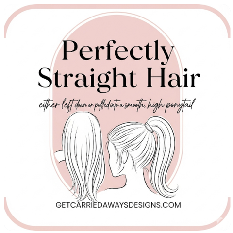 wedding logo with with colors: Pastel Pink, White, Black; getcarriedawaysdesigns.com