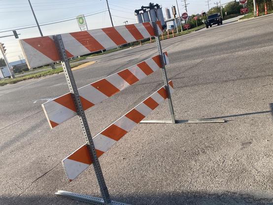 A road barricade.