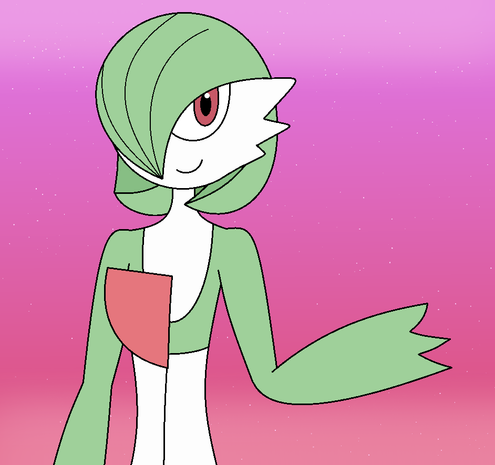 A quick fanart of Gardevoir, who appears to be waving at you as a greeting.