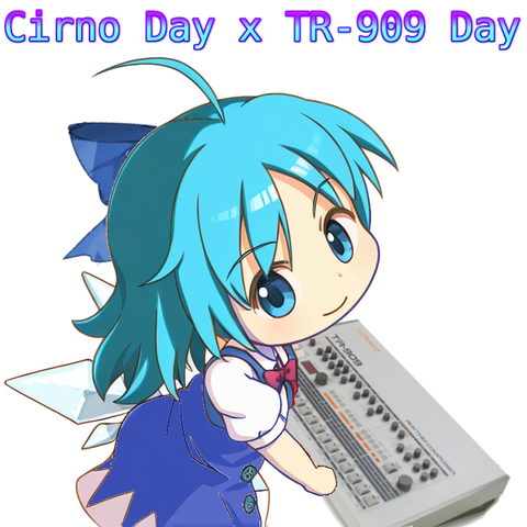 Cirno from Touhou Project game series with a Roland TR-909
