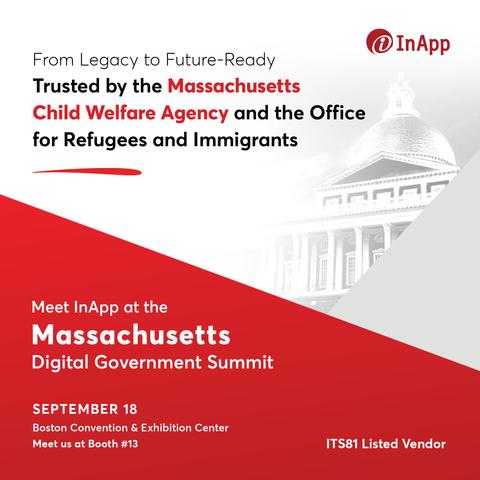 We’re excited to announce that InApp will be at the Massachusetts Digital Government Summit on September 18 in Boston.

As an ITS81 listed vendor, we’re helping public sector teams modernize critical systems, improve service delivery, and prepare responsibly for AI adoption.

Book a 1:1 with our team: https://inapp.com/digital-summit/ 

#InApp #Massachusetts #DigitalGovernmentSummit #ITS81 #DigitalTransformation #AIReadiness #GovTech