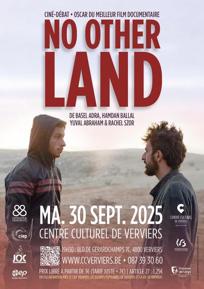 No Other Land : Le 1er ciné-débat de la saison est un documentaire fort et percutant, réalisé par un collectif militant de Palestiniens et d’Israéliens. Il raconte l’occupation de villages en Cisjordanie par les colons et l’armée israélienne et nous montre aussi une histoire de résilience et de solidarité.