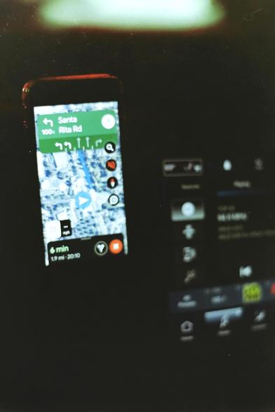Cellphone with directions in the dark