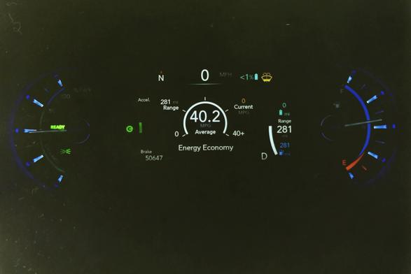 Dashboard of my minivan from the dark